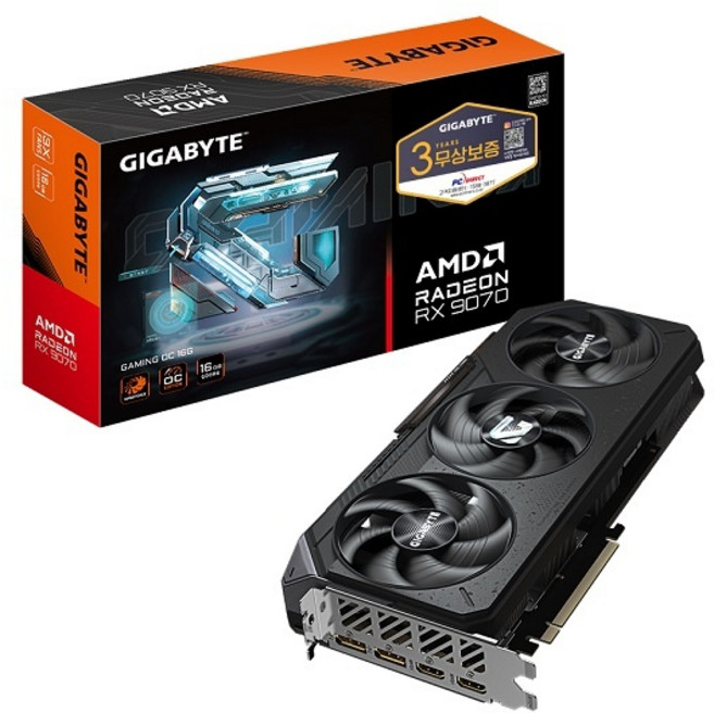 [GIGABYTE] 라데온 RX 9070 GAMING OC D6 16GB 피씨디렉트