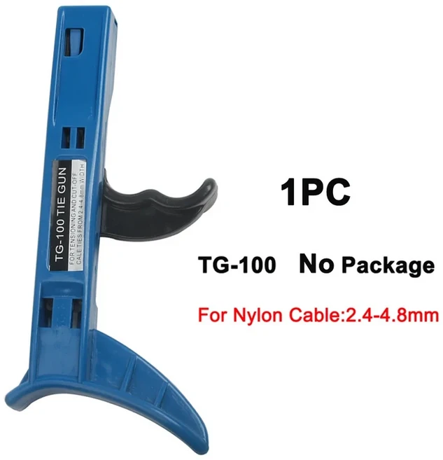 TG-100 자동 장력 케이블 타이 건 수공구 나일론 케이블 타이 고정 및 장력 공구 2.4-4.8mm, [01] TG-100