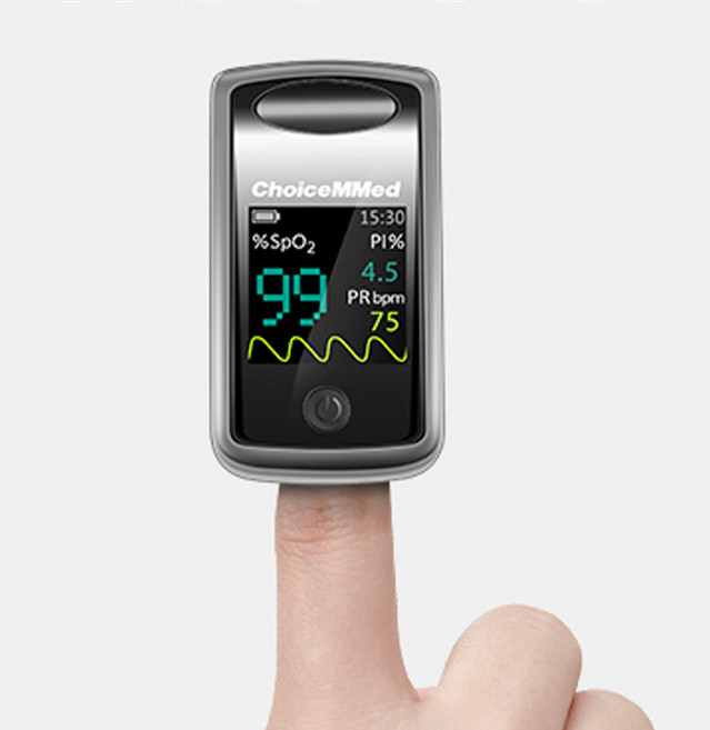 휴대용 의료용 산소포화도 맥박수 측정기 핑거형 펄스옥시미터 병원 가정 MD300CI216, 1개, 단품