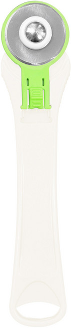 오피스프렌즈 28mm 로터리 커터 원형 재단칼 원단 가죽 패브릭 퀼트 재단 커팅칼, 1개, 화이트