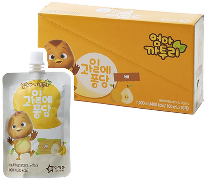 아워홈 엄마까투리 과일에퐁당 배, 10개