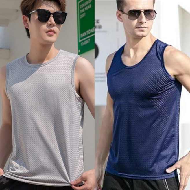 2500배송 남성 헬스 스포츠 메쉬 나시 민소매 런닝 작업복 쿨티셔츠