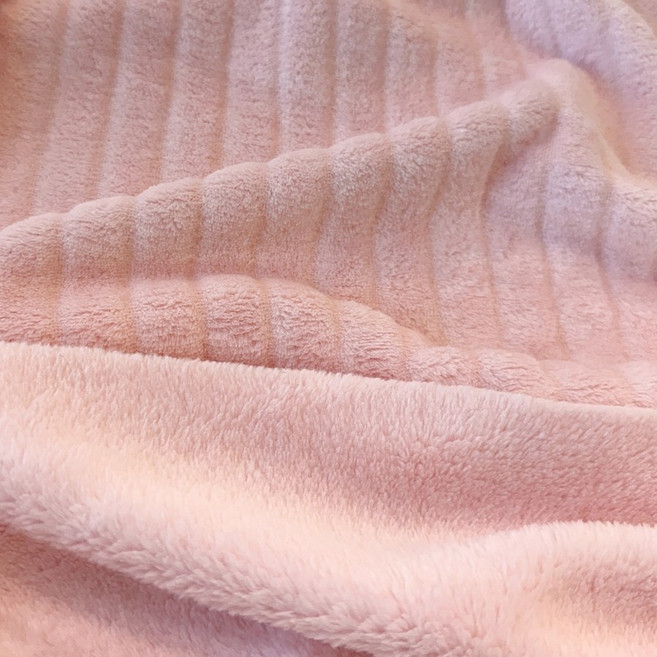 CRT001 탐나요 벨보아 극세사 5mm 페이크 퍼 털 원단 무지 골지 양면 광폭, 1개, 연핑크