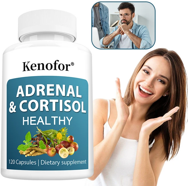 부신 및 코티솔 건강보충제 - 스트레스와 에너지의 균형을 잡아주어 건강한 코티솔 수준을 유지하는데 도움, 1개, 120회분 - 쿠팡
