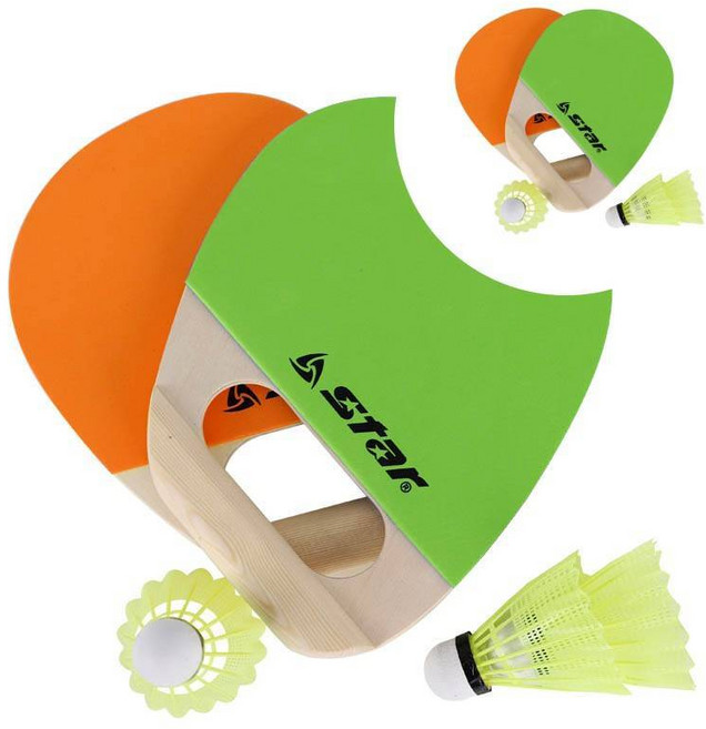 탁구 핸드배드민턴 스타 핸들러 패드민턴 라켓 셔틀콕 세트 핸드배드민턴 ujd+8566Is