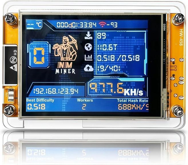 비트코인 채굴기 V2 980 KHs BTC 단독 ESP-WROOM-32 ESP32 개발 2.8인치 스마트 디스플레이 복권 암호화폐