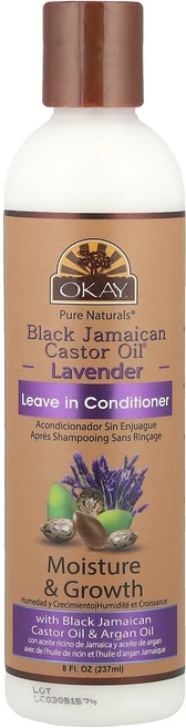 Okay Pure Naturals 블랙 자메이카 캐스터오일® 리브 인 컨디셔너 라벤더 237ml(8fl oz), OkayPureNaturals블랙자메이카캐스터오일리브인, 1개, 237ml - 쿠팡