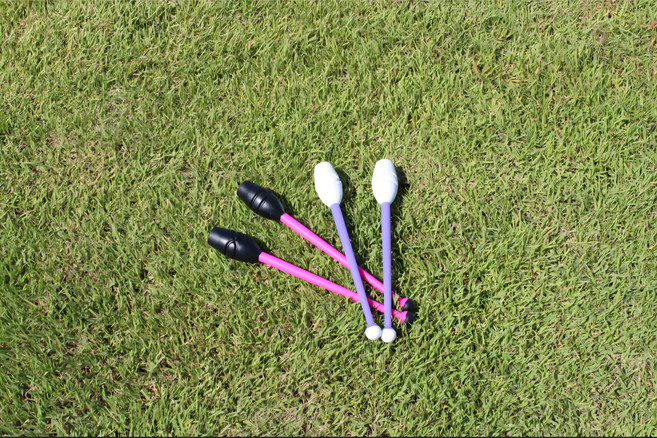 리미카 리듬체조 곤봉 36cm 리듬체조 수구 1쌍, 2개, 검정핑크