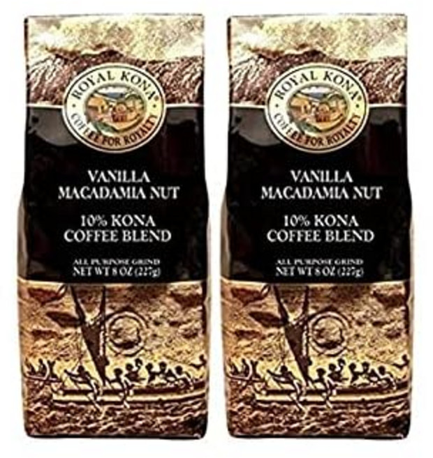 로얄코나커피 바닐라 마카다미아넛 플레이버 코나 블렌드 커피 227g×2팩(가루), 227g, 2개