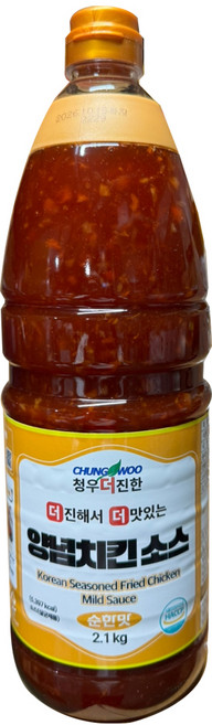 청우더진한 양념치킨 순한맛 소스 업소용 치킨 소스 대용량, 2.1kg, 7개