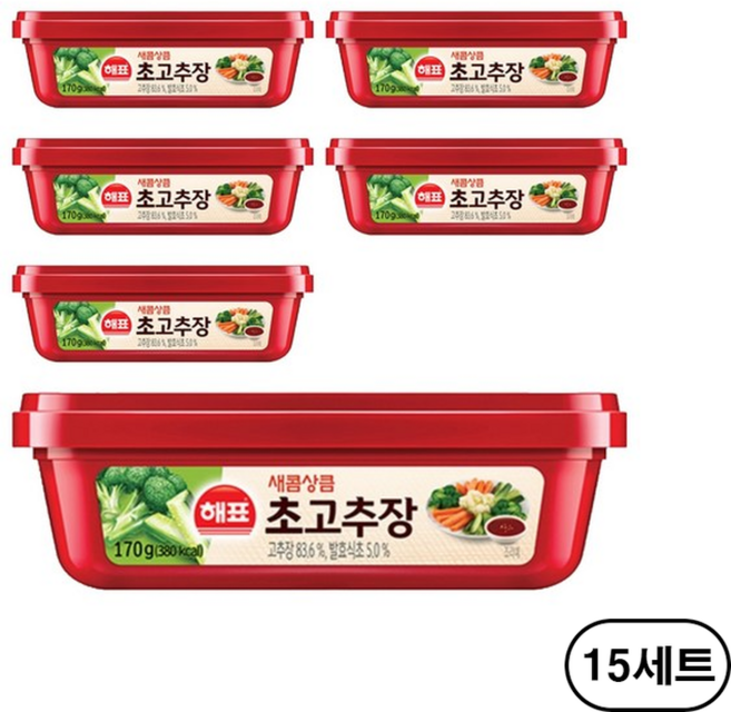 해표 새콤상큼 초고추장, 170g, 90개