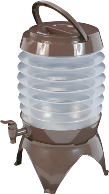 노마드 워터탱크 캠핑 취사 자바라 물통, 브라운, 1개