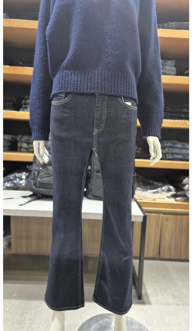닉스 여성 세미 부츠컷 25 26 28 사이즈 일상생활 입기 좋은 다리라인 예쁜 면 폴리 스판 사계절 생지 청바지 NBR-CDF520 IBD