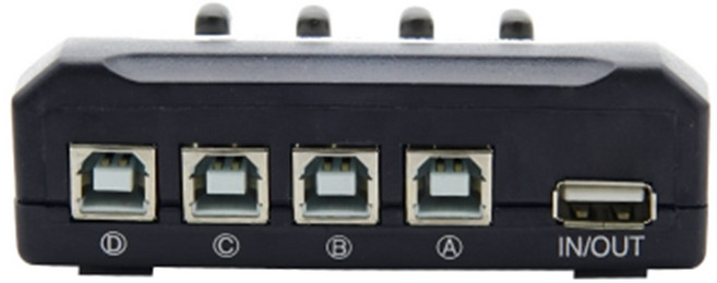 PC4대 프린터공유스위치 유선연결 프린트1대 같이쓰기 허브, 1개