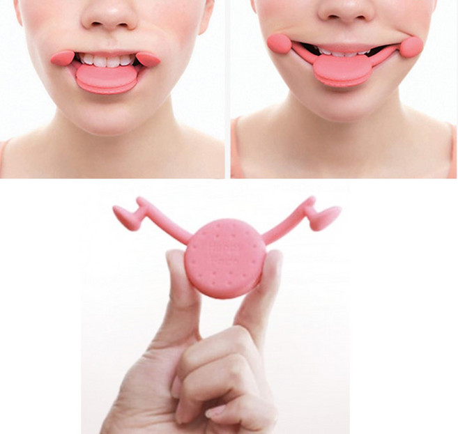 뮤잉 안면근육 운동기구 발음 안면비대칭 교정기 불독살 제거 리프팅 웃는얼굴, 핑크, 1개