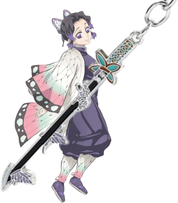 귀살대 일륜도 키링 굿즈 귀칼 칼 열쇠고리, 1개, 충주-벌레의호흡