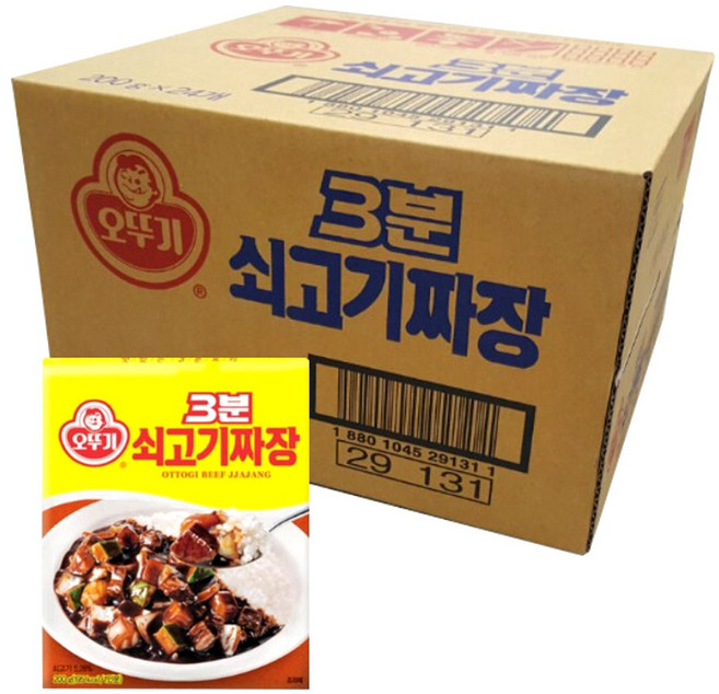 오뚜기3분 쇠고기 짜장, 200g, 24개