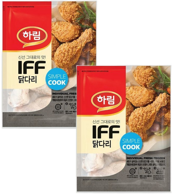 하림 IFF 닭다리 (북채) 2kg 2봉, 2개