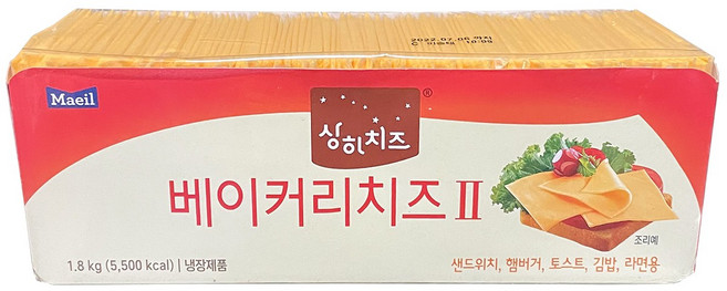 1193. 슬라이스(베이커리치즈II) - 매일(100매) [하절기 아이스박스 무료], 1.8kg