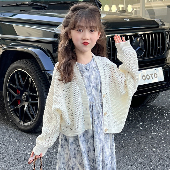 UPPERCUT 여아 민소매 원피스 가디건 세트 초등여아 원피스 망사가디건 주니어 가디건 투피스 세트
