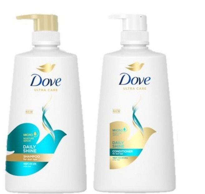 도브 데일리 샤인 샴푸 680ml + 컨디셔너 660ml 세트, 1세트