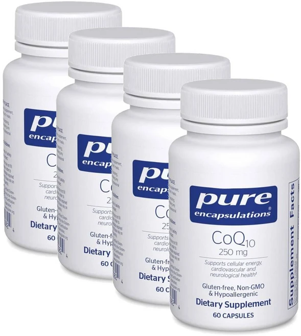 퓨어인캡슐레이션 코큐텐 코엔자임큐텐 250mg 캡슐 Pure Encapsulations CoQ10, 4개, 60정 - 쿠팡