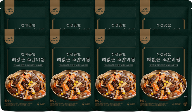 정성곳간 강순의 명인 뼈없는 소갈비찜, 8개, 500g
