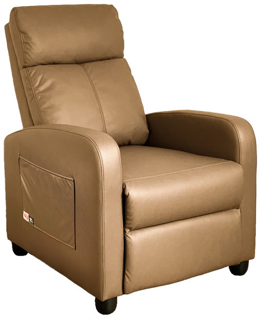 JUSTBUY 哥本哈根可調式單人沙發, 1個, 高級科技貓抓布-棕色, 高級科技貓抓布-棕色