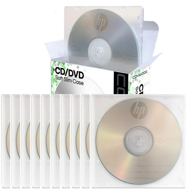 GPOP 투명 10P 연질 케이스 CW-SC10 개별 보관 CD DVD, 1개