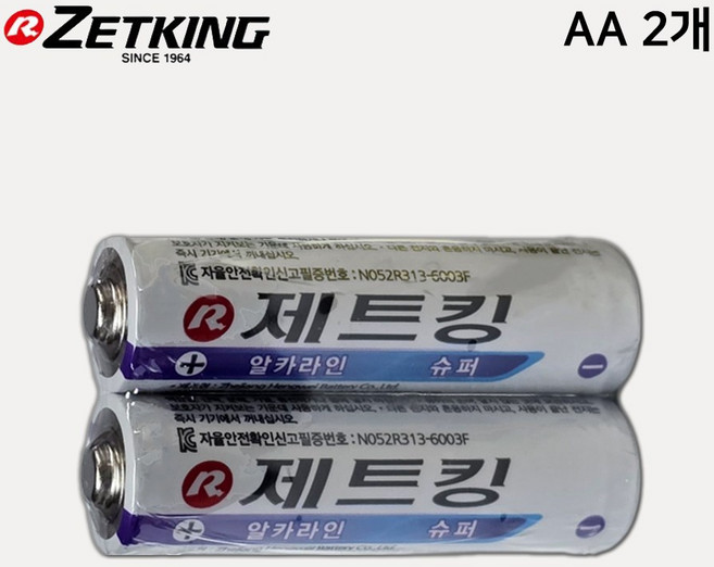 807번 제트킹 AA 알카라인 건전지 벌크 2알(1팩) / 로케트 / 배터리, 1개