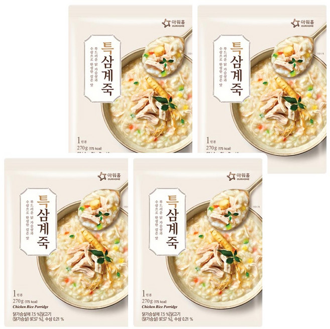 아워홈 특삼계죽 270g x 4개