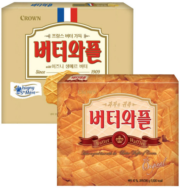 버터와플 2종대용량세트(오리지널+이즈니생메르), 632g, 1세트