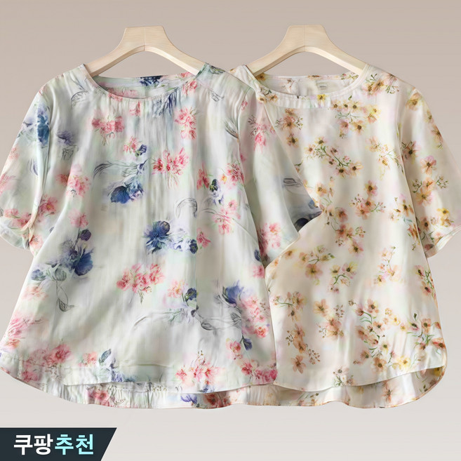 (젊어 보이는) 빅사이즈 여성 린넨 빈티지 프린트 중년여성 반팔 티셔츠 여름 편한 이쁜 단아한 심플 캐주얼 패션 라운드넥 루즈핏 기본티 얇은 시원한 엄마 무지 오버핏 상의 티