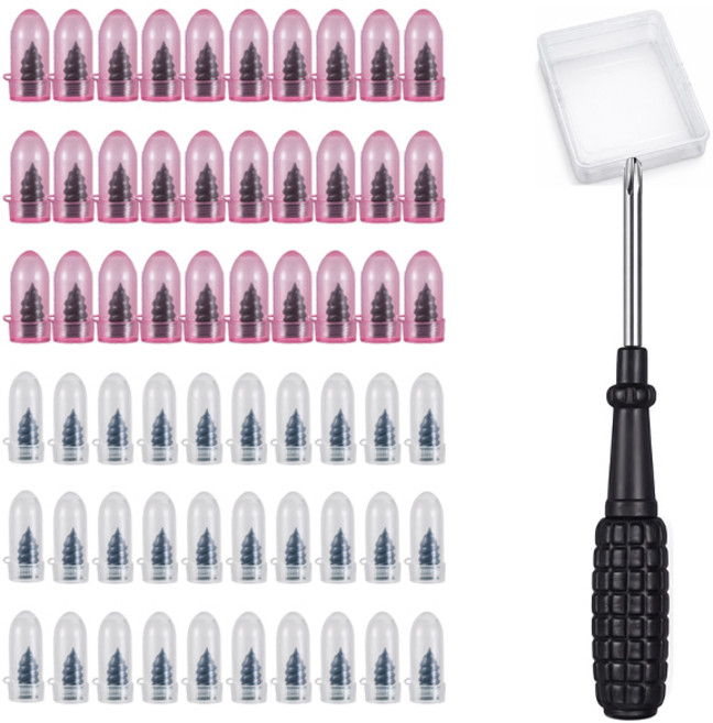 타이어 펑크 수리 나사형 지렁이, 대 30개, 소 30개, 1세트