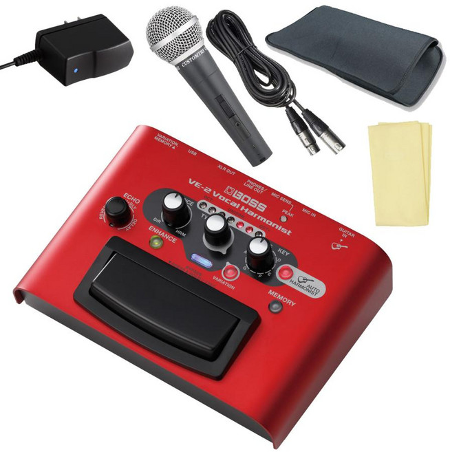 BOSS 보스 VE-2 [마이크 & 순정 AC 어댑터 세트] Vocal Harmonist 보컬 이펙터 (VE2), 1개