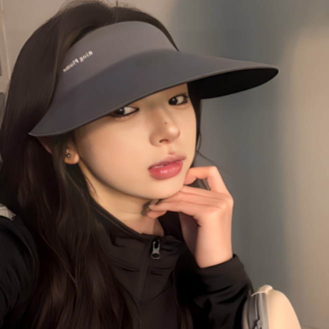 하니모아 여성 심리스 와이드 자외선차단 썬캡 모자