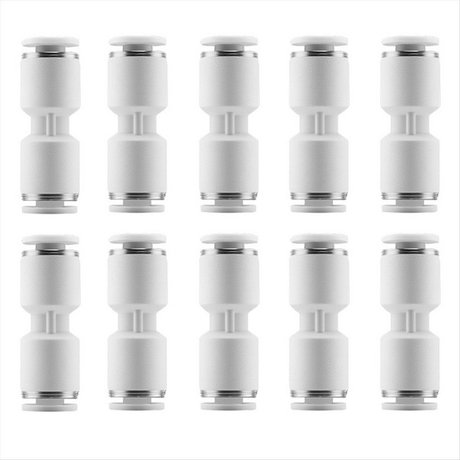 Bambu Lab X1 P1 3D 프린터 용 10pcs PTFE 튜브 공압 커넥터 1.75mm 필라멘트 필수 3D 프린터 부품 용, 하얀색