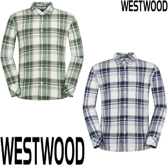 5층 웨스트우드 WESTWOOD 맨 우븐 체크 셔츠 (남자 봄 가을 남방) O1/417
