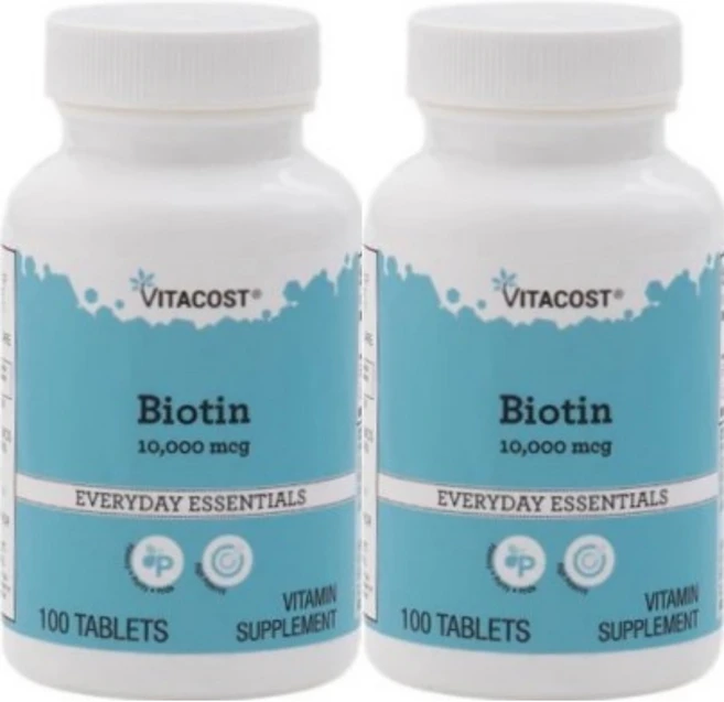 비타코스트 비오틴 10000mcg, 100정, 2팩, 100정 - 쿠팡