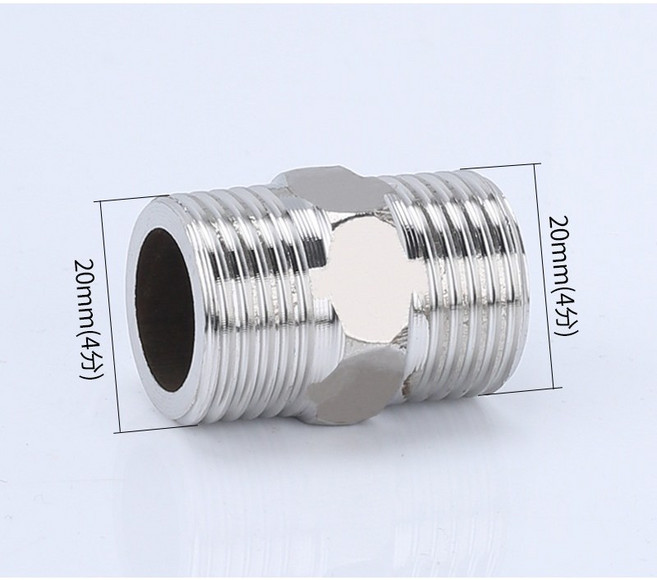 스텐나사 헥사 니플 15A 20mm 육각니플 배관자재 부속 연결부품 재질SUS304, 1개