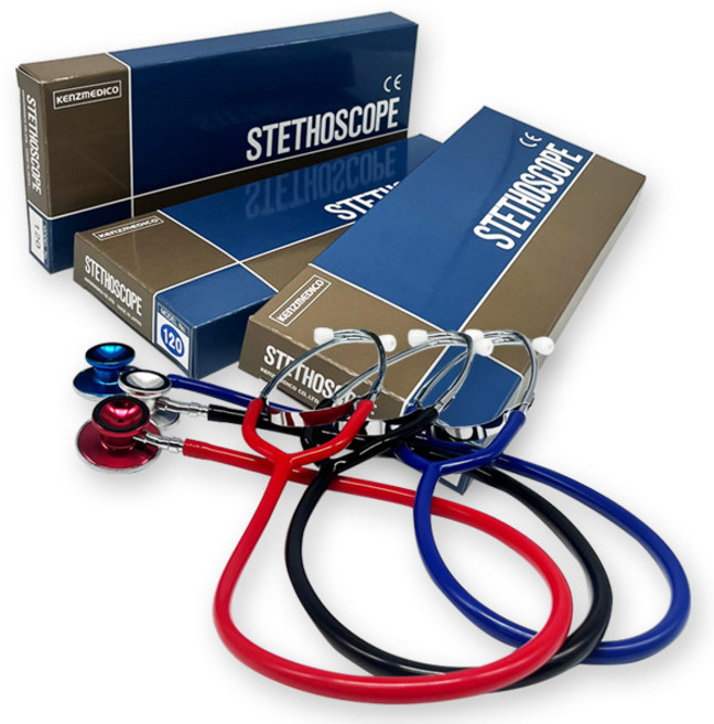 야마수 청진기110 단면 레드 옐로우 핑크 블루 블랙 의료실습 간호사용 진료용청진기, 1개