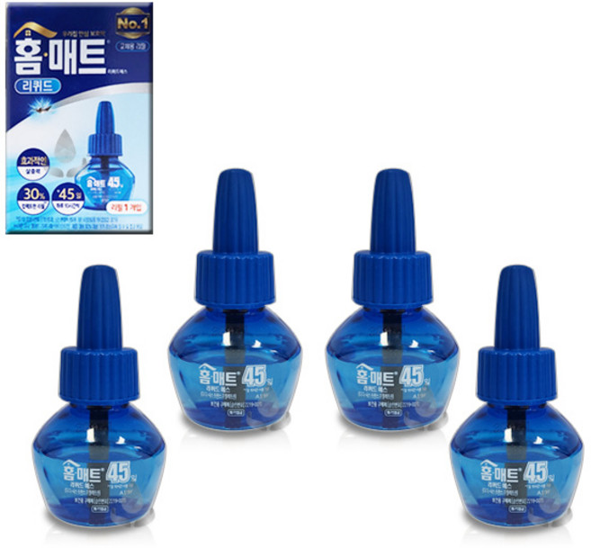 홈매트 45일 리퀴드 에스 리필, 29ml, 4개