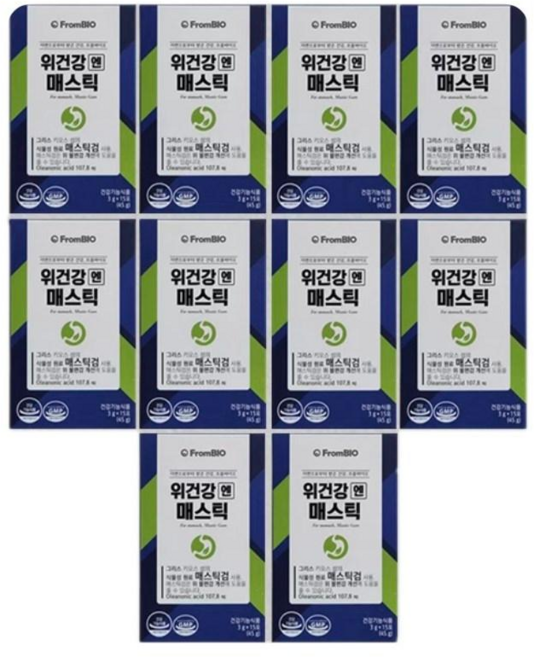 프롬바이오 위건강엔 매스틱 가루 분말 위 메스틱 3g 30포 5박스 5개월분, 90g, 5개