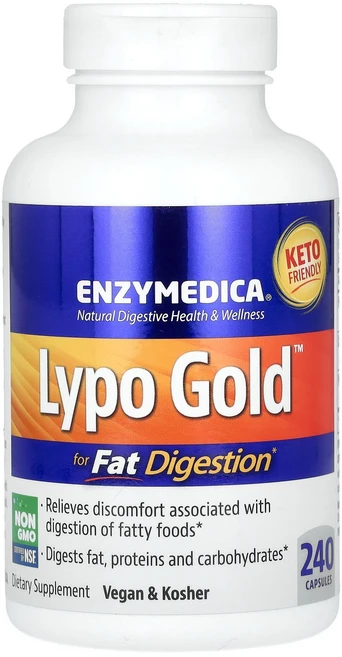 엔자이메디카 Lypo Gold 팻 다이제스티브 캡슐 240정, 3병 - 쿠팡