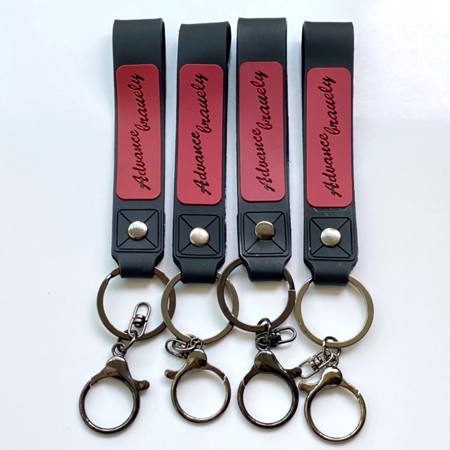 키링 열쇠고리 차키 손잡이 줄 diy 실리콘 스트랩, B 레드, 4개