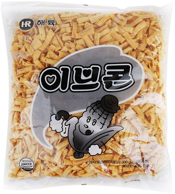 맛을그리다 해륙식품 이브콘 2kg / 추억의 옛날과자 옥수수맛 간식, 1개