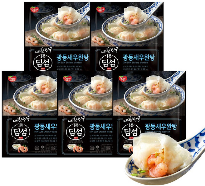 동원 딤섬 광동 새우 완탕, 5개, 294g