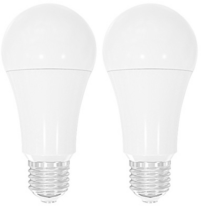 우리조명 장수램프 LED A19 6500K, 주광색, 2개