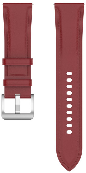 三星 Galaxy Watch 42mm R810 R815 皮錶帶 腕帶, 1個, 尖尾-紅色