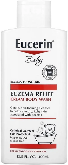미국직구 Eucerin 유세린 베이비 엑지마 릴리프 크림 바디 워시 400ml, 1개 - 쿠팡
